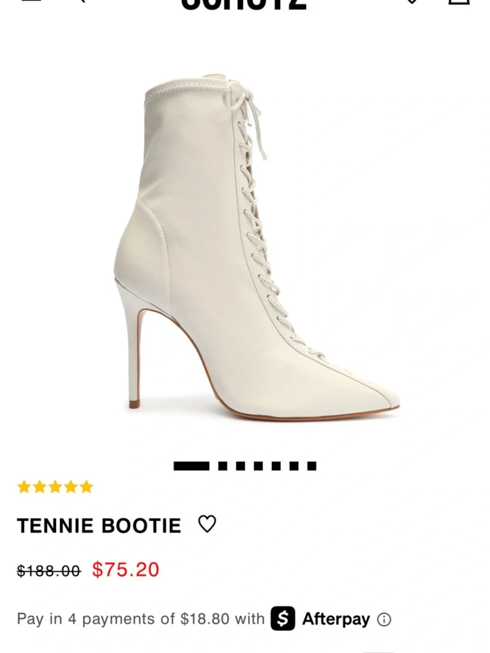 Schutz Tennie Bootie lace up leather bootie… bone color - Picture 2 of 16